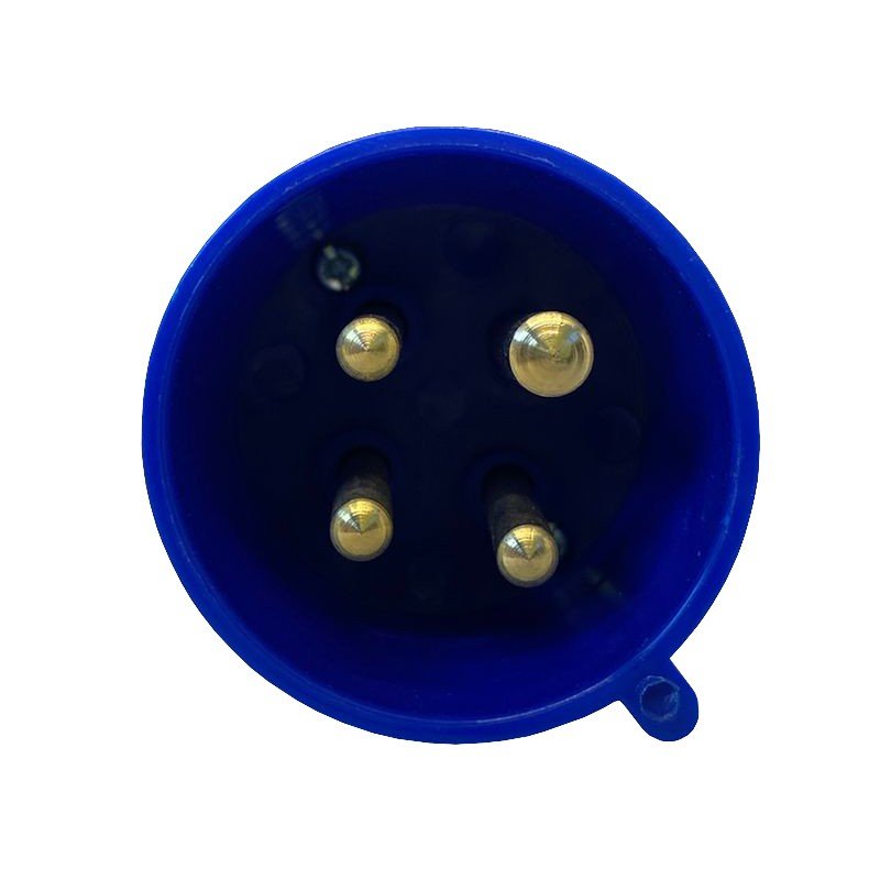 Acoplador Plugue Industrial 3P T 32a Decorlux 9h IP44 Azul