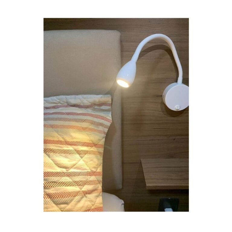 Arandela Flexível Led 3w Preta Cabeceira Cama Para Leitura