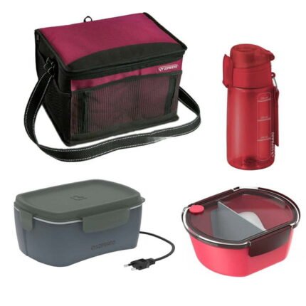 Bolsa Térmica 12L + Marmita Elétrica + Squeeze + Saladeira