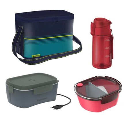 Bolsa Térmica 9,5L + Marmita Elétrica + Squeeze + Saladeira