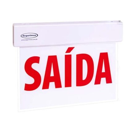Placa Sinalização Saída de Emergência DF Vermelha Segurimax