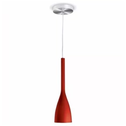 Luminária de Vidro Tulipa Vermelha E-27