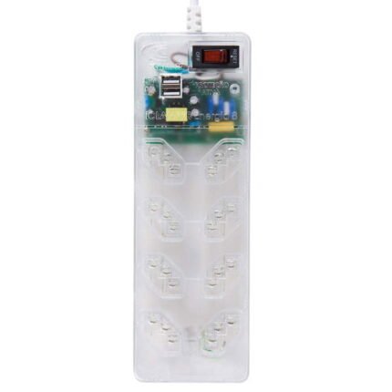 Filtro Clamper DPS Energia 8 Tomadas com USB Transparente