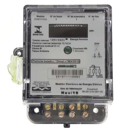 Medidor de Energia Elétrica Digital Monofásico Dowertech