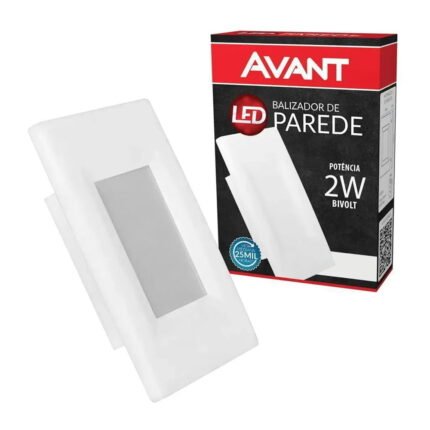 Balizador Led 4x2 Avant Lâmpada Para Escadas e Paredes 3000K