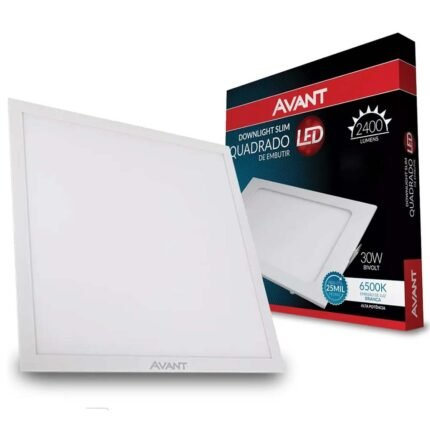 Plafon Led Quadrado 40X40 Embutir 6500K Painel 30W Avant