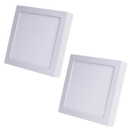 2 Plafon Painel Led Quadrado Sobrepor 17X17 12W 4000k Avant