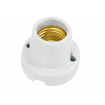 Kit 10 Soquete Bocal Receptáculo E-27 Porcelana Fixo De Teto