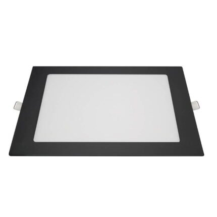 Plafon Painel Led Embutir Quadrado Preto 6500k 18w 22x22