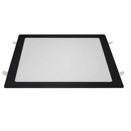 Kit 2 Plafon Painel Led Embutir Qua Preto 30x30 6500k 24w