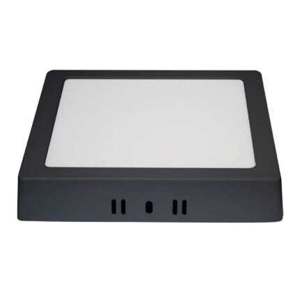 Plafon Painel Led Sobrepor Quadrado Preto 6500k 17x17 12w