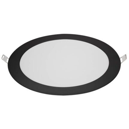 Plafon Painel Led Embutir Redondo Preto 18w 22x22 6500k