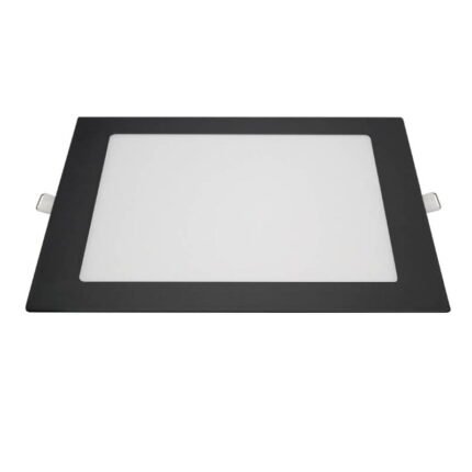 Plafon Led Embutir Qua Preto 3000k Branco Quente 18w 22x22