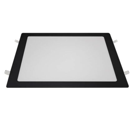 Plafon Led Embutir Qua Preto 3000k Branco Quente 24w 30x30