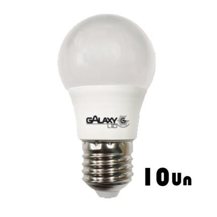 Kit 10 Lâmpada Led Bateria 12Volts Bulbo A60 6500k Frio 12w