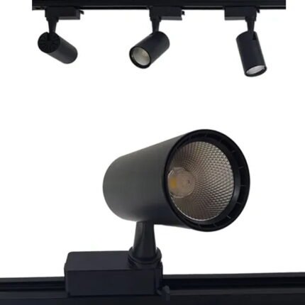Kit 3 Spot Led 10w e Trilho Eletrificado 1 Metro Preto
