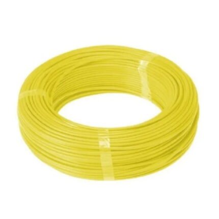 100 Metros Fio 1,5mm Cabo AutoFlexível Elétrico Rolo Amarelo