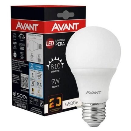 KIT 3 Lâmpada Led 9w E27 127v 220v 6500k Inmetro Avant