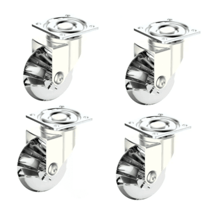 Kit 2 Rodizio Silicone Rodinha 50mm Sem Trava Freio Soprano