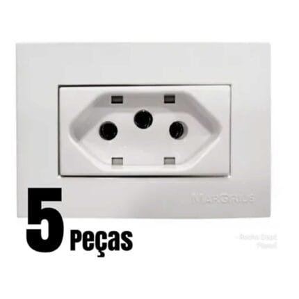 Kit 5 Tomada Embutir Moveis Planejados Painel Mesa 10a - 20a
