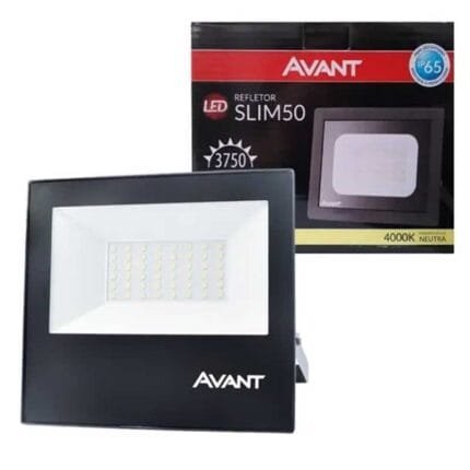 Refletor Led 50W Bivolt Branco Branco Neutro 4000k Avant