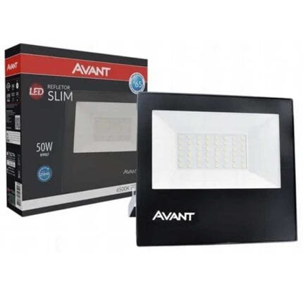 Refletor Led 50W Bivolt Branco Branco Frio 6500k Avant