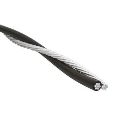 Cabo Multiplex Duplex de Alumínio 10mm Neutro Nu 15 Metros