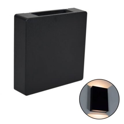 Kit 5 Arandela Led Clean Quad Externa Interna IP65 3w 3000k