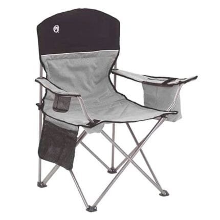 Cadeira Dobrável Para Camping Com Cooler Coleman Cinza