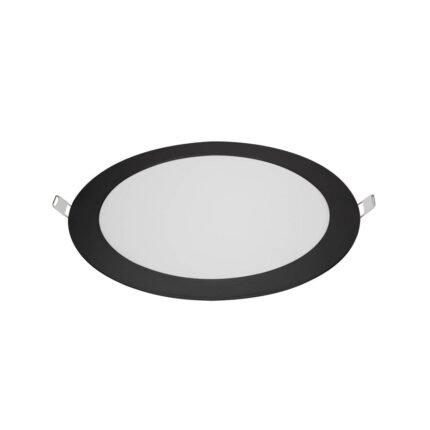 Plafon Painel Led Embutir Redondo 18w 4100k 22x22 Preto