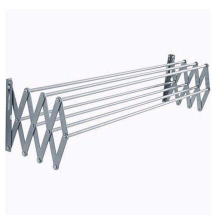 KIT Varal Sanfonado 70cm + Varal 50cm Em Alumínio De Parede Retrátil Alumab