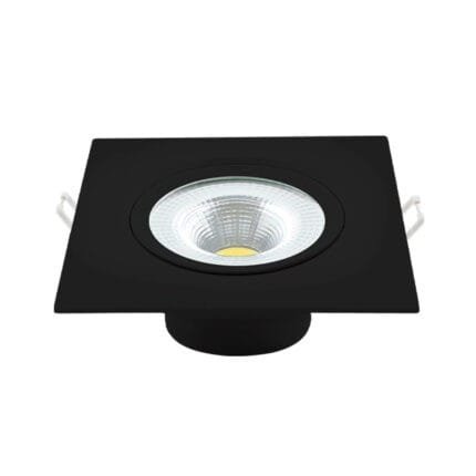 Kit 5 Spot Led Supimpa Embutir Quadrado 5w 6500k Preto