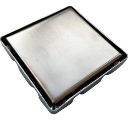 Ralo Oculto Invisível Duplo Inox Quadrado 10 X 10 Cm Flux