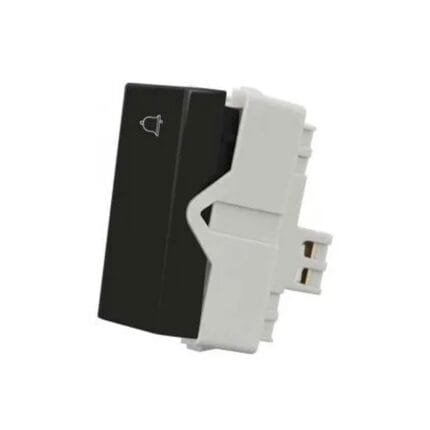 KIT 6 Pulsador Interruptor Campainha 10a Ebony Sleek Preto