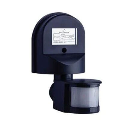 Sensor De Presença Externo Fotocélula Preto Prova Dagua