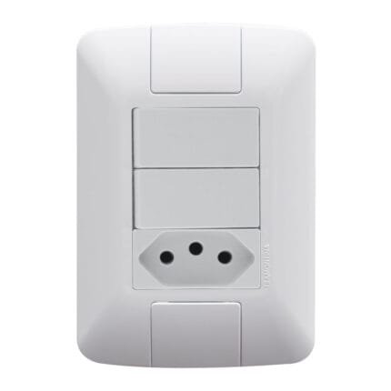 Conjunto 2 Interruptor + Tomada 10a Aria 4x2 Tramontina