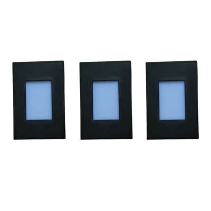 Kit 3 Balizador De Embutir Led 3w Escada Corredor Luz Quente