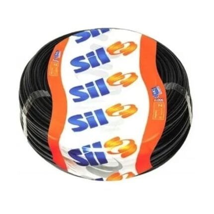 Fio Cabo Flexível 0,75mm Elétrico Rolo 200 Metros Preto Sil
