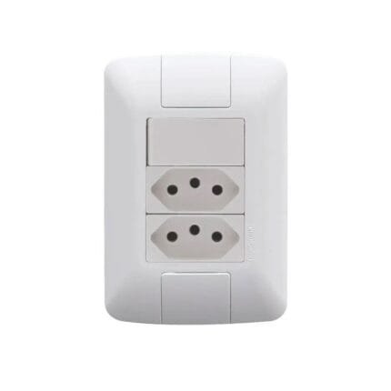Conjunto 1 Interruptor e 2 Tomadas 20A Aria Tramontina