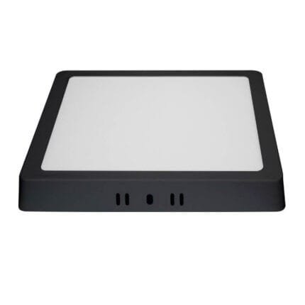 Plafon Painel Sobrepor Led Quadrado Preto 18w 22x22 6500k