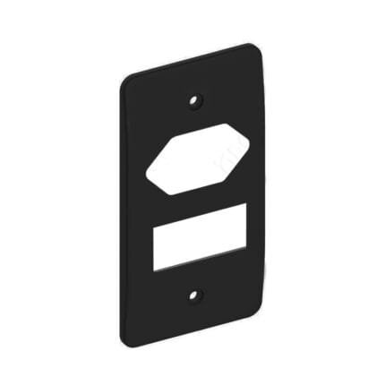 Tampa 1 Tecla + Tomada Hexagonal Condulete Preto 1/2'' 3/4''