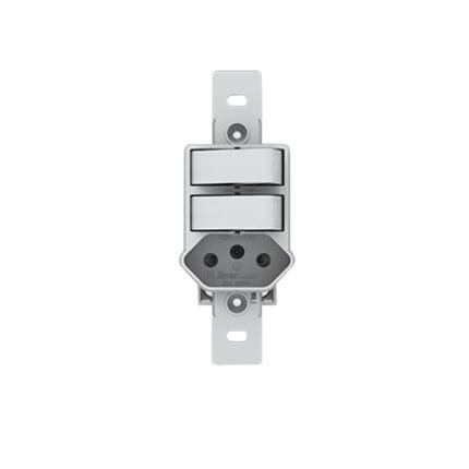 Módulo C/ 2 Interruptor e Tomada Embutir Condulete Artis