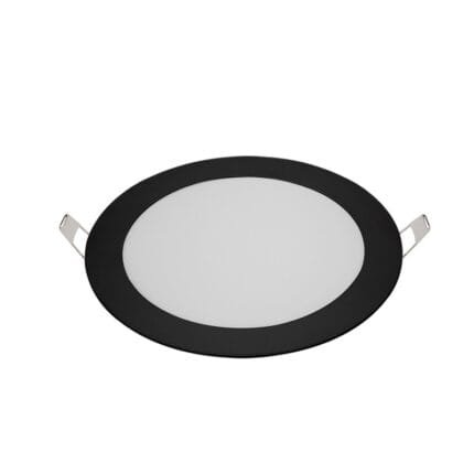 Plafon Painel Led Redondo Embutir 12w Luz Neutra 17x17 Pt