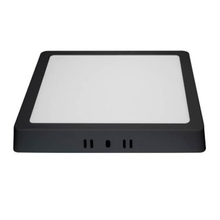 KIT 2 Painel Led Sobrepor 24w Quadrado Preto 30x30 4100k