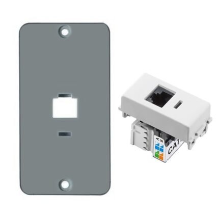 Tampa Para Condulete RJ45 Cinza 1/2 e 3/4 Masster C/ Módulo