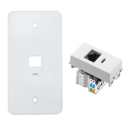 Tampa Para Condulete RJ45 Branco 1/2 e 3/4 Masster C/ Módulo