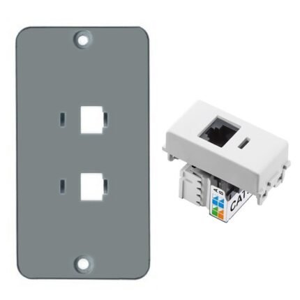 Tampa Para Condulete RJ45 Masster 1/2 e 3/4 Com 2 Módulos