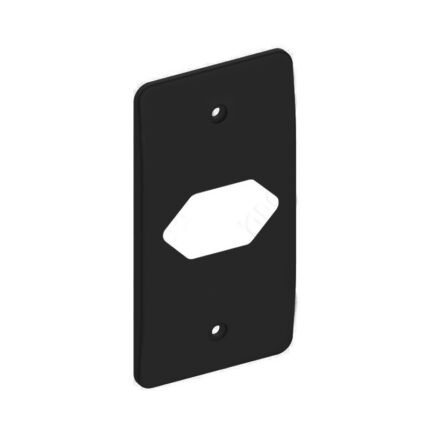 Tampa Tomada Simples Hexagonal Para Condulete 1'' Preto