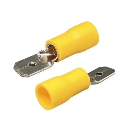 100un Terminal Pré Isolado Tipo Macho 4mm a 6mm Amarelo