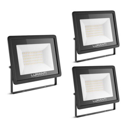 KIT 3 Refletor LED Start 50w IP66 Prova D' Água Luz Branca